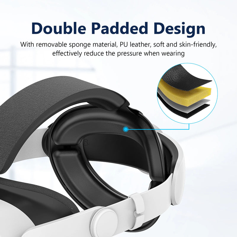 Upgraded Adjustable Head Strap For Meta Quest 3/3S Replacement Headband Elite Strap Headwear For Oculus Quest 3S VR Accessories