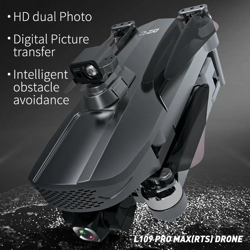 2025 L109 PRO MAX RTS 5G Digital image transmission Drone Three-axis mechanica 4K Dual Camera GPS Profesional 3000M Drones Toys
