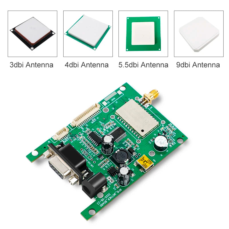 Fonkan 860-960Mhz UHF RFID Module Long Range Reader TTL UART Module with 1 Port Antenna Android SDK for Access Control