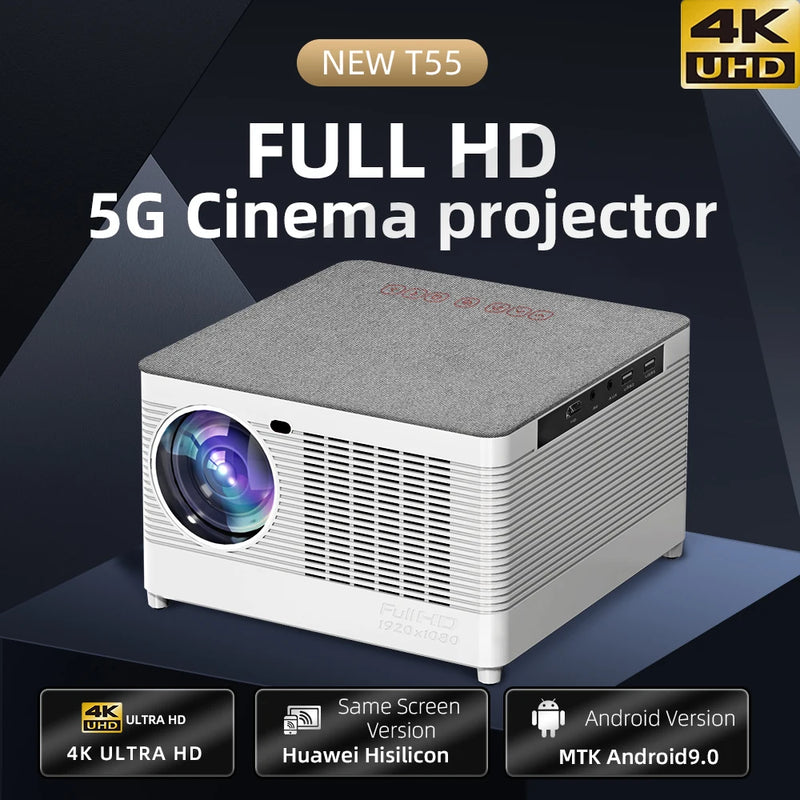 TOPRECIS T55 Android 2+32G WIFI Full HD 12000 Lumens Home Theater Game Beamer Mini Portable LED LCD Pocket Projector