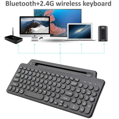 2.4G Wireless Bluetooth Keyboard with Number Touchpad Mouse Card Slot Numeric Keypad for Android IOS Desktop Laptop PC TV Box